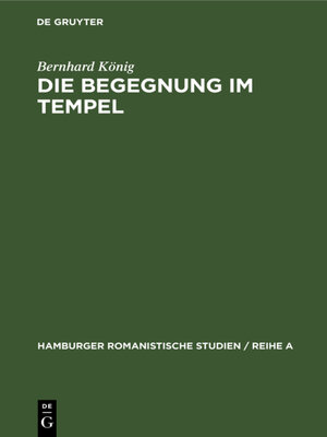 cover image of Die Begegnung im Tempel
